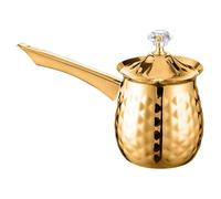 Toyvian Cafetera Turca de Inoxidable con Mango Resistente al Calor para Café Calentador de Leche y Mantequilla para Cocina y Oficina Color Dorado Vintage