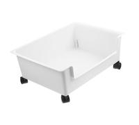 Toyvian Caja de Almacenamiento con Ruedas para Libros y Juguetes Organizador Móvil Resistente para Escritorio para Estudiantes y Uso Hogar Escuela y Oficina Fácil de Limpiar y Transportar