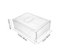 Toyvian Caja de Almacenamiento Tipo Cajón para Congelador y Frigorífico Organizador de Plástico Transparente Grande Resistente y Antideslizante para Frutas y Verduras