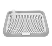 Toyvian Caja de Arena para Perros Interior Malla Plástica Gris, Bandeja para Hacer Pipí para Cachorros y Perros Adultos en Entrenamiento