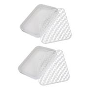Toyvian Caja de Arena Profunda para Conejos y Cobayas 2 Piezas, Bandeja Sanitaria de Plástico para Baño Interior de Mascotas Pequeñas, Soporte para Almohadillas para Orina, Inodoro