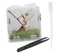 Toyvian Caja De Cría De Reptiles y Terrario De Arañas Transparente con Ventilación, Acrílico Duradero, Tamaño Mediano, Portátil para Pequeños Insectos y Mascotas