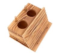 Toyvian Caja de Cría para Aves de Madera Maciza Nido Exterior con Doble Entrada y Perchas Refugio Cálido para Periquitos Cotorras y Ninfas Resistente al para Jardín y Aves Domésticas