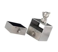 Toyvian Caja de Dientes para Ñiño, Caja de Recuerdos de Metal Diseño Clásico y Delicado para Guardar el Primer Diente