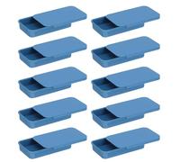 Toyvian Caja de Hojalata Deslizante Pequeña de Metal 10 Unidades, Mini Contenedor Rectangular 60x33x11 Mm Azul Doble Cara, Caja Contenedora Portátil para Pastillas, Perfumes y