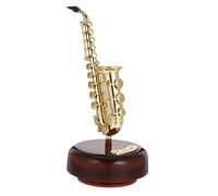 Toyvian Caja De Música De Saxofón Retro, Decoración De Escritorio, Plástico Duradero, Adorno Musical Multifuncional para Hogar, Oficina, Obsequio Creativo para Inauguración, Modelo Clásico