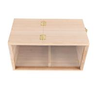 Toyvian Caja Nido para Periquitos de Madera con Panel Acrílico Transparente Espaciosa y Cómoda para Cría de Periquitos Agapornis Ninfas y Pequeños para Interiores y Exteriores