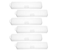 Toyvian Caja Organizadora Material PP Resistente de 6 Piezas Diseño Portátil Mantiene Higiénico y Previene Bacterias para Cepillos de Dientes y Maquillaje para Camping y Viaje