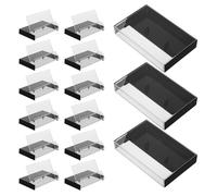 Toyvian Caja para Guardar Cintas de Casete Vintage Transparente Organizador Apilable de Plástico Resistente para 15 Unidades Compacto y Portátil para Coleccionistas y Amantes Música