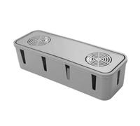 Toyvian Caja receptora de enchufes con Orificio para Carga, Organizador de Cables de plástico para Sala y Oficina, 10.43X3.74X2.75In, Almacenamiento para Cables y alimentación