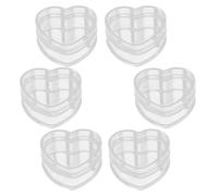 Toyvian Caja Transparente en Forma de Corazón 85X65X39 MM Set de 6 Piezas para Dulces Regalos y Recuerdos de Fiesta Envases Multiusos Resistentes y Ligeros para Eventos Obsequios