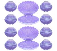 Toyvian Cajas de Dulces para Bodas Forma de Concha Color Perla Púrpura Tamaño Pequeño 85 CM 10 Unidades Estuches para Fiestas y Recuerdos Contenedores para Regalos y Joyería