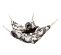 Toyvian Cama para Hámster, Cama de Chinchilla de Felpa, Hamaca Colgante Forma de Saco, Fácil de Instalar, Cómoda y Confiable, Color Café, para Jaula, para Ratas y Loros