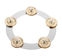 Toyvian Campana de Hi-hat Pandereta Montable Soporte de Batería de Acero Inoxidable Pandereta de Mano Metálica para Tambores de Campana de Doble Nivel Accesorio para Platillos de Percusión