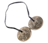 Toyvian Campanas Tingsha de Meditación de Cobre Blanco Mini 45 CM Instrumento Terapéutico para Yoga y Prácticas Espirituales Címbalos Nepaleses para Terapia de Sonido y Atención Plena