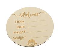 Toyvian Cartel De Madera De Nacimiento De Bebé Signo De Anuncio De Nacimiento De Recién Nacido Cartel De Bienvenida Recién Nacido Regalo De Shower Nombre Madera Contrachapada De Tilo