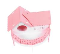 Toyvian Casa Doble para Hámster con Diseño de Villa Refugio Ecológico para Pequeñas Mascotas Juguete y Escondite Seguro para Jaula Color Rosa y Blanco