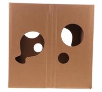 Toyvian Casa para Gatos de Cartón Corrugado Rascador Horizontal para Interior Resistente y Estable Juguete Multifuncional para Rascar y Descansar Kittens