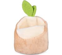 Toyvian Casa para Hámster Navideña Pequeña, Cama Cómoda de Tela Suave Color Caqui, Escondite Multifuncional para Cobayas y Otras Mascotas Pequeñas, Cama Desmontable y Lavable para