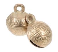 Toyvian Cascabeles de Cobre para Perros 38mm 2 Piezas Campanas Colgantes Decorativas Portátiles para Collar Mascotas Uso Exterior y Seguimiento