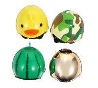 Toyvian Cascos Protectores para Pollos y Aves de Mascota, 4 Piezas, Material Seguro y Duradero, Diseño Ligero y Ajustable, Protección contra Lluvia y Sol para Corral y Exterior