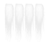 Toyvian Cejas de Papá Noel Blancas para Disfraces 2 Pares 4 Piezas de Accesorios Navideños Creativos Tamaño Ajustable Adultos Ideales para Fiestas y Cosplay de Navidad