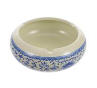 Toyvian Cenicero de Cerámica Creativo Azul Contenedor de Colillas Compacto y Portátil Cuenco Porta Cenizas para Uso en Hogar Oficina y Exteriores Adorno Decorativo Funcional