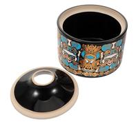 Toyvian Cenicero de Cerámica Diseño Creativo de Embudo, Ignífugo y Portátil, para Uso en Escritorio, Jardín y Automóvil, Control de Cenizas y Olores