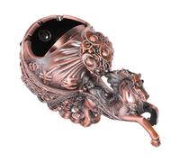 Toyvian Cenicero de Cobre a Prueba de Viento con Estatua Vintage de Caballo para Año Chino 2026, Gran Capacidad y Diseño Clásico para Decoración del Hogar