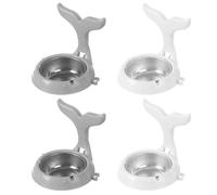 Toyvian Cenicero de Pared Adhesivo de Acero Inoxidable, Plegable, 4 Piezas (2 de Color Claro 2 Grises), Compacto y Fácil de Limpiar para Baño y Hogar, Almacenamiento Antihumo, Accesorio