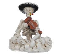 Toyvian Cenicero de Resina Escultura de Calavera para Decoración de Halloween, Fácil de Limpiar y Uso Versátil en Fiestas y Bares
