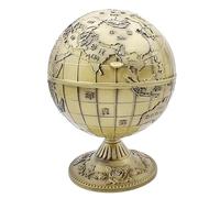 Toyvian Cenicero Decorativo Estilo Antiguo con Tapa Antigolpes Viento Diseño Globo para Escritorio Hogar Oficina Práctico y Compacto