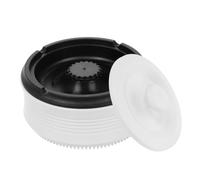 Toyvian Cenicero Inteligente Purificador Eléctrico Blanco Marfil, Gran Capacidad, Recargable USB, Cenicero Al Aire Libre para Hogar, Oficina y Coche, Diseño Moderno y Automático