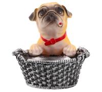 Toyvian Cenicero Portátil de Resina Amarillo Diseño de Perro, Accesorio Decorativo de Mesa para Hogar y Oficina, Cenicero Pequeño Anticenizas para Exteriores y Sala de Estar