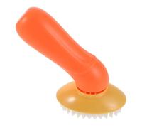Toyvian Cepillo de Baño para Mascotas Ergonómico Naranja Masajeador y Limpiador para Perros y Gatos Cuidado Diario y Aseo Eficaz