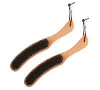 Toyvian Cepillo para Ropa de Crin de Caballo 2 Piezas, Cepillo Antiestático de Madera Suave para Quitar Polvo y Suciedad, Limpieza Delicada para Suéteres y Sombreros, Uso Doméstico y Portátil