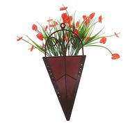 Toyvian Cesta De Flores Artificiales Colgantes Para Decoración Interior y Exterior Florero De Pared De Diseño Rústico Para Hogar y Eventos