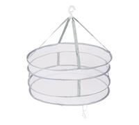 Toyvian Cesta para Secar Ropa De Malla Plegable Tendedero Colgante para Ropa Sucia Doble Anti-Viento para Balcones y Espacios Pequeños