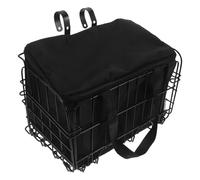 Toyvian Cesta Plegable para Bicicleta de Montaña Portaequipajes Trasero Metálico Negro 1300 Bolsa Interior Extraíble Cesta de Carga Práctica para Compras y Transporte Diario