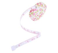 Toyvian Cinta Métrica de Costura Retráctil de 1,5 M, Regla de Sastre Mini Portátil Estampado Floral, Cinta para Medir Ropa y Telas, Herramienta Precisa para Manualidades y Costura