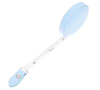 Toyvian Cinta Métrica de Cuero Pu Pequeña de 1,5 M, Ligera y Portátil, Doble Escala para Medir Cuerpo y Manualidades, Color Azul, Práctica y Fácil de Transportar