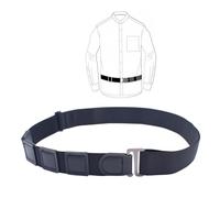 Toyvian Cinturón Ajustable para Camisas Unisex Antideslizante y Antiarrugas con Hebilla de Aleación Negra de Cinturón de Sujeción para Ropa Formal y Profesional Elástico y Resistente para
