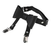 Toyvian Cinturón de Pierna Ajustable con Lazo Grande Estilo Punk PU Piel Negro 1 Pieza para Fiestas Bodas y Disfraces Decorativo Femenino