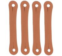 Toyvian Clip de Baquetas de Cuero PU, Set de 4 Anillos de Control de Dedo para Bateristas, Herramienta Auxiliar Portátil para Mejorar el Agarre en Práctica y Color Aleatorio