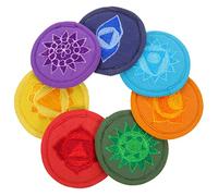 Toyvian Cojín de Cuenco Tibetano 7 Piezas Bordado, Accesorio para Cuencos de Oración y Tapete de Yoga, Material Flexible y Ligero Estilo Aleatorio