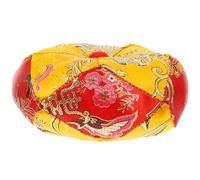 Toyvian Cojín para Cuenco Budista de Meditación 3,5 Pulgadas, Almohadilla Bordada de Tela para Protección Antideslizante, Accesorio Tradicional para Cuencos y Suministros Budistas