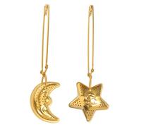 Toyvian Colador de Té de Acero Inoxidable 2 Piezas con Pinzas, Infusores para Té de Hojas Sueltas en Forma de Estrella y Luna, Filtro Reutilizable para Infusiones en Hogar y Oficina