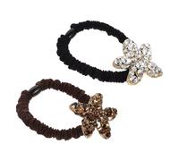 Toyvian Coleteros Elásticos Pelo Mujer 2 Piezas con Pedrería Estrella de Mar Gomas Suaves y Resistentes y Café Accesorios Elegantes para Peinados y Uso Diario