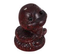 Toyvian Colgante de Serpiente Zodiacal de Madera Verde 3X2 CM Figurita Decorativa Hecha a Mano Amuleto Artesanal para Llavero y Decoración del Hogar Accesorio Único del Zodiaco Chino