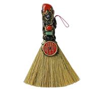 Toyvian Colgante Mini Escoba de Cristal Natural Rojo Jaspe, Decoración Feng Shui Hogar, Accesorio Espiritual para Altar y Ritual de Brujería, Colgante de Escoba de Cuarzo 1 Pieza